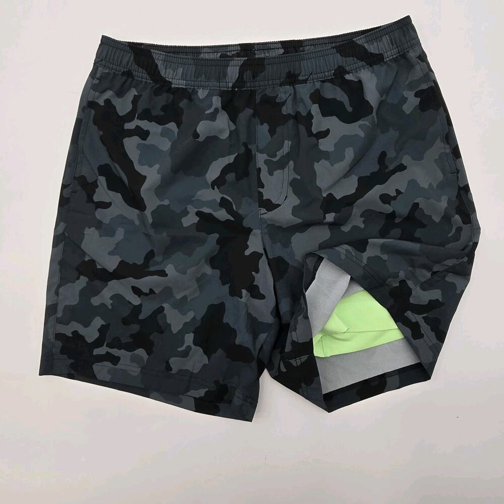 Chubbies Shorts Mens Black Camo Boxer Lined Athlounger Neon Glows